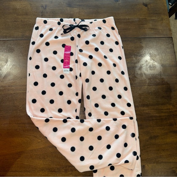 SO Intimates Pink I Love Cupcakes Long Sleeve Shirt & Fleece Pant Set Pajama L - Picture 6 of 8